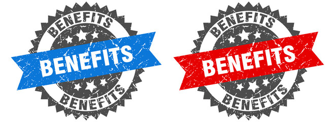 benefits band sign. benefits grunge stamp set