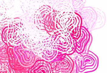 Light Pink vector template with chaotic shapes.