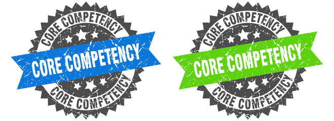 Obraz premium core competency band sign. core competency grunge stamp set