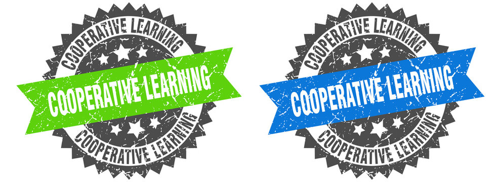 cooperative learning band sign. cooperative learning grunge stamp set