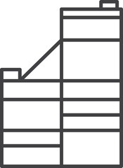modern thin line design building style vector illustration
