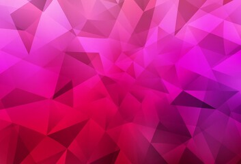 Light Purple, Pink vector gradient triangles texture.