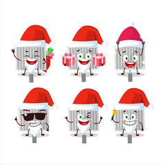 Santa Claus emoticons with grill gate cartoon character