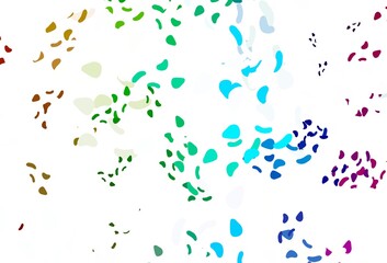 Light multicolor, rainbow vector background with abstract forms.