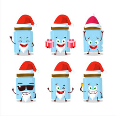 Santa Claus emoticons with jar cartoon character