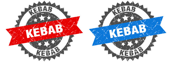 Obraz premium kebab band sign. kebab grunge stamp set