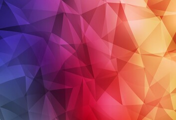 Light Pink, Yellow vector polygonal template.