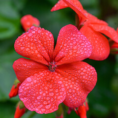 red and white flower