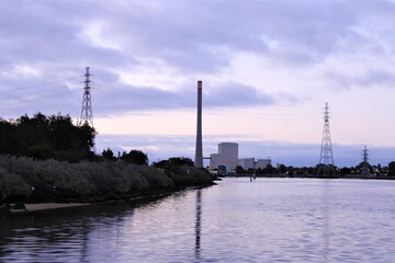 power station on the river