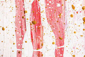 Artistic brush strokes and paint splashes as abstract art and minimalistic background, contemporary...