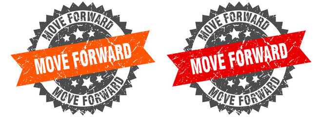Obraz premium move forward band sign. move forward grunge stamp set