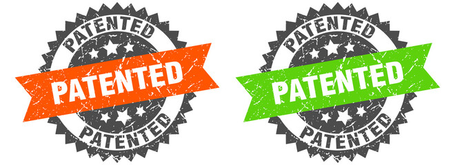 Obraz premium patented band sign. patented grunge stamp set