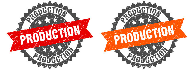Obraz premium production band sign. production grunge stamp set