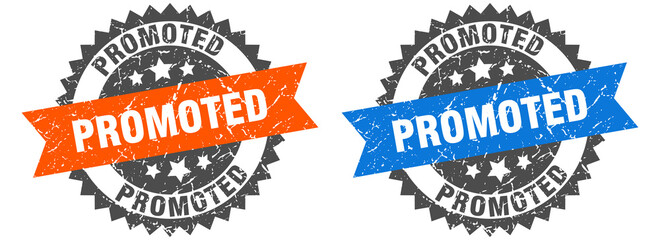Obraz premium promoted band sign. promoted grunge stamp set