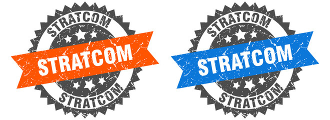 stratcom band sign. stratcom grunge stamp set