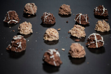 enjambres de chocolate listos para comer