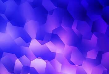Light Pink, Blue vector background with set of hexagons.