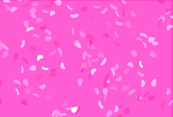 Light Pink vector template with memphis shapes.