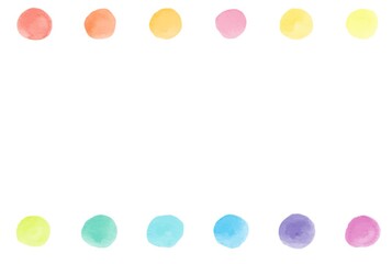 かわいい手描きの水玉フレーム