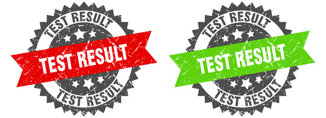Obraz premium test result band sign. test result grunge stamp set