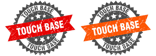 touch base band sign. touch base grunge stamp set