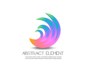 An illustration of colorful design element
