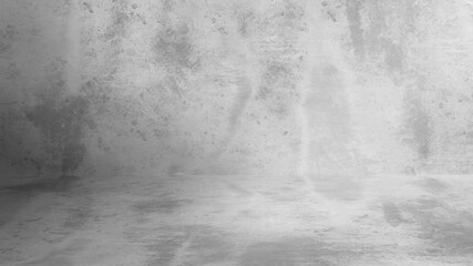 Concrete wall white color for background. Old grunge textures with scratches and cracks. White painted cement wall texture.