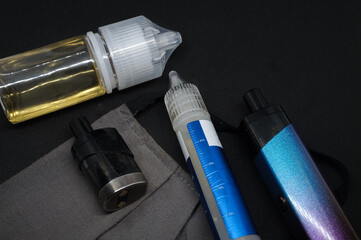 
Vape concept with black background