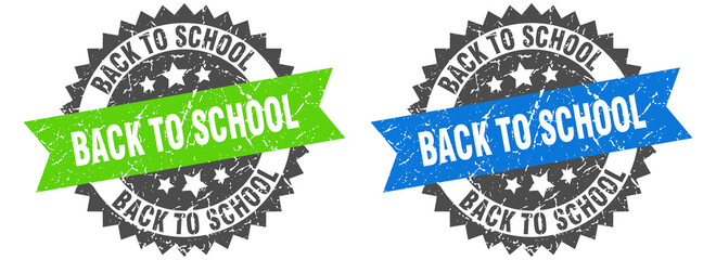 Obraz premium back to school band sign. back to school grunge stamp set