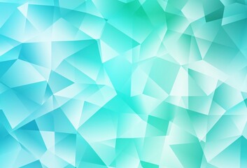 Light Green vector shining triangular background.