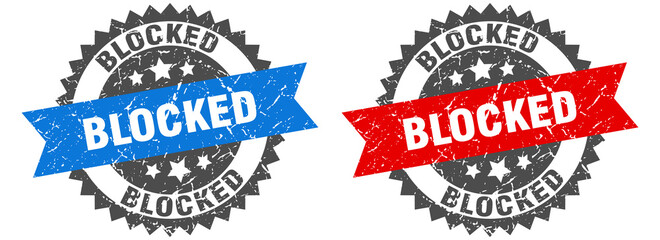 blocked band sign. blocked grunge stamp set