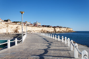 Embankment of Aktau city.