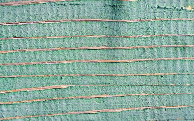 Wooden background with old green and rusty paint