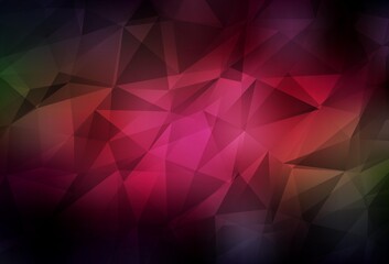 Dark Red, Yellow vector abstract polygonal template.