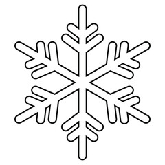 Obraz premium Linear drawing of snowflakes on a white background. Vector illustration in doodle sketch style, black outline. Great for New Year and Christmas greeting cards.