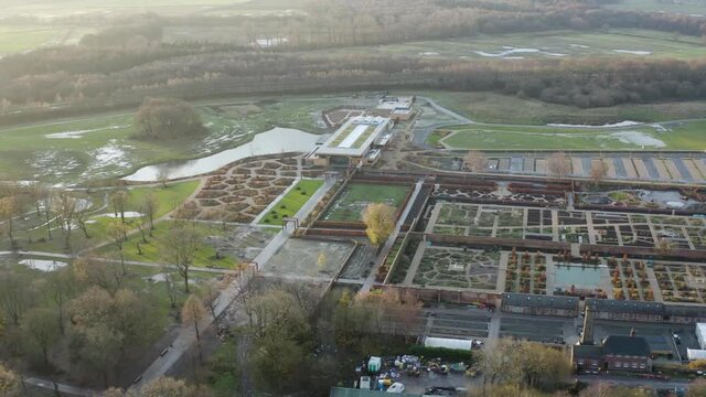 Ariel shot of the soon to open RHS Bridgewater site in Salford, England