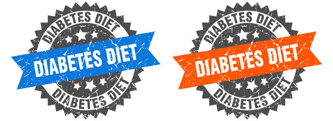 diabetes diet band sign. diabetes diet grunge stamp set