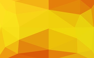 Light Orange vector abstract polygonal texture.