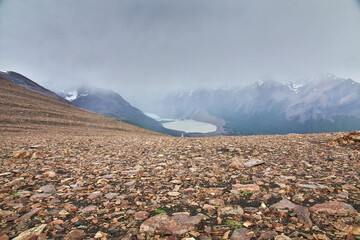 The lake in Los Glacier national park Fitz Roy, El Chalten, Patagonia, Argentina