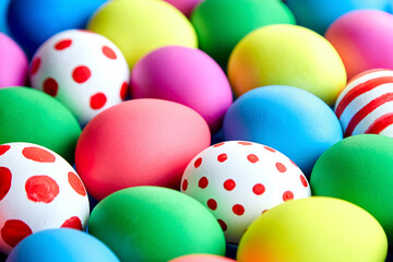 Fototapeta na wymiar Easter Sunday or Easter Day, Decorated Easter Eggs