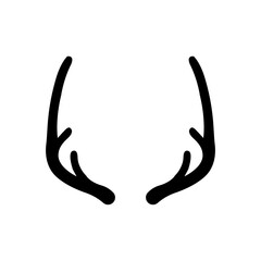 Deer antlers design.  illustration on white background