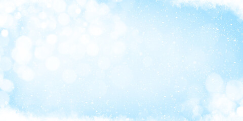 Christmas greeting card with fir tree and decor