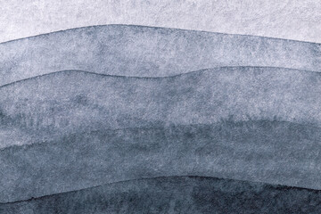 Abstract art background gray and blue colors. Watercolor painting on canvas.