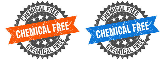 Obraz premium chemical free band sign. chemical free grunge stamp set