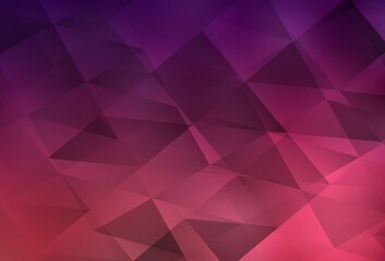 Obraz premium Dark Purple, Pink vector shining triangular background.