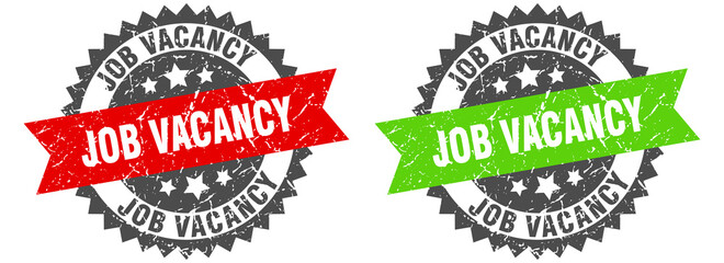 job vacancy band sign. job vacancy grunge stamp set