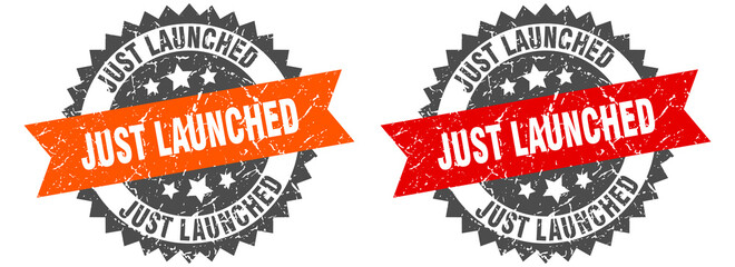 Obraz premium just launched band sign. just launched grunge stamp set