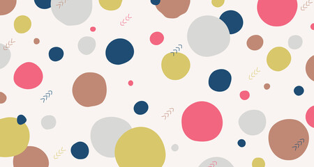 Abstract colorful doodle circle pattern of geometric drawing element design background. illustration vector eps10