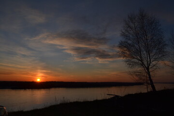 sunset over the river
закат над рекой Обь, Новосибирск
