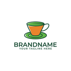 tea logo design, vector icon symbol illustration
